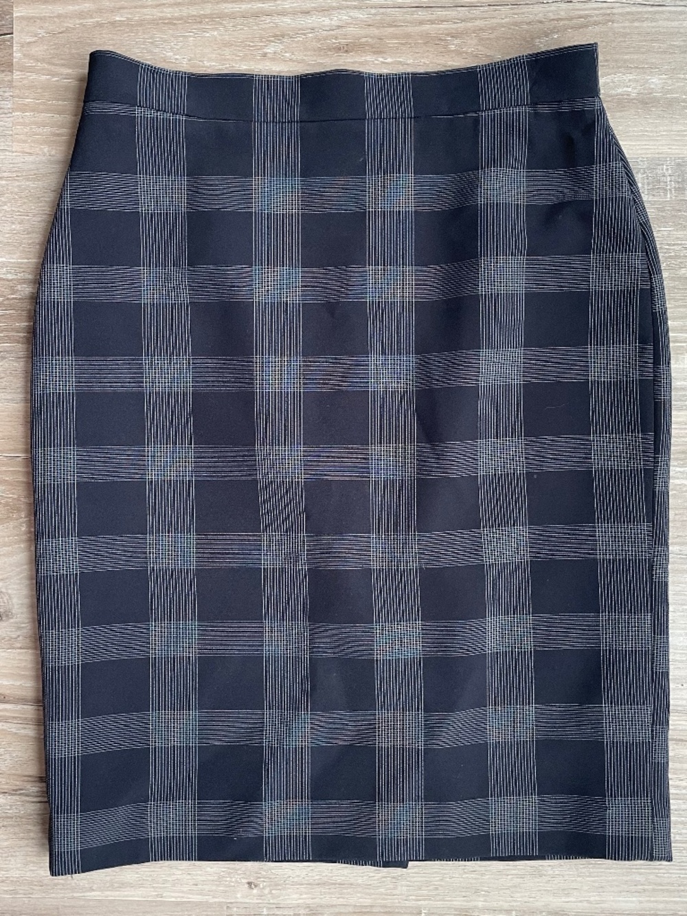 Banana Republic Black Plaid Pencil Skirt Size 4
